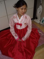 Hyenjoo with traditional korean dress
